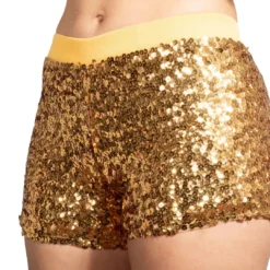 Hotpants Pailletten, Goud