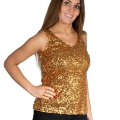 Topje Pailletten, Goud