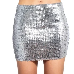 Pailletten Rokje/topje, Zilver. -Keeskonings Winkel keeskoningscarnaval 21 12 18 47 van 179 large 1