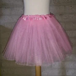 Tule Rokje Roze (petticoat) Met Glitters, Kind
