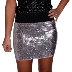 Pailletten Rokje Zilver