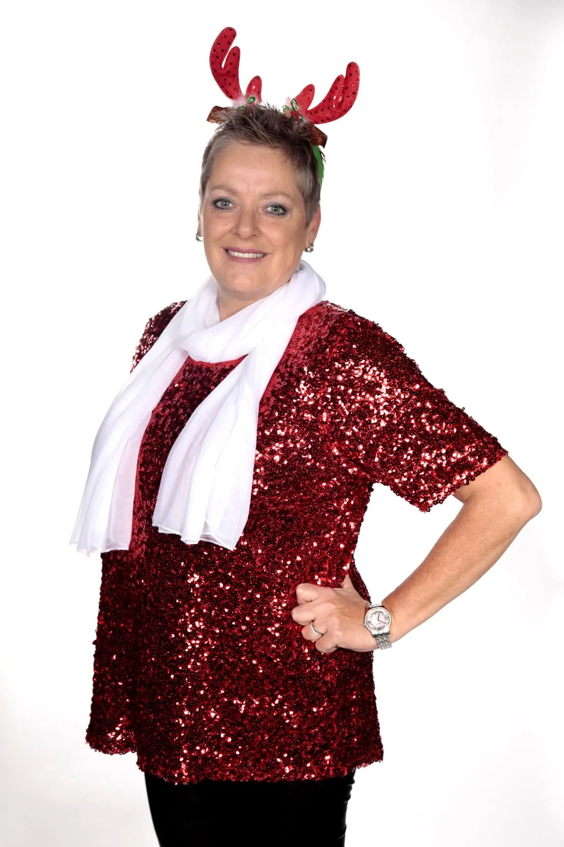 XL Top Met Pailletten Rood 2 XL Top Met Pailletten Rood - Afbeelding 2