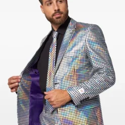 Kostuum Opposuits Discoballer Met Stropdas -Keeskonings Winkel osui 0122 discoballer studio gb 03