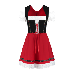 Trachtenspas Dirndl, Rood/zwart, Gabi