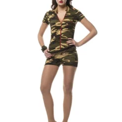 Sexy Catsuit Camouflage, Kort