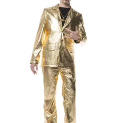 Disco Broek Metallic Goud*